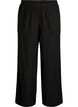 Wide-leg linen and viscose trousers, Black, Packshot image number 0
