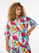 Shirt blouse with elbow-length sleeves and colourful print, Light Blue, Model image number 0