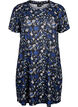 FLASH - Floral print dress with short sleeves, Black Blue Green AOP, Packshot image number 0