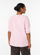 Knitted blouse with short sleeves, Pink, Model image number 2