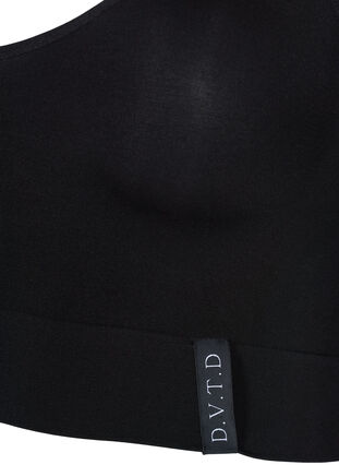Seamless bra with round neckline, Black, Packshot image number 3