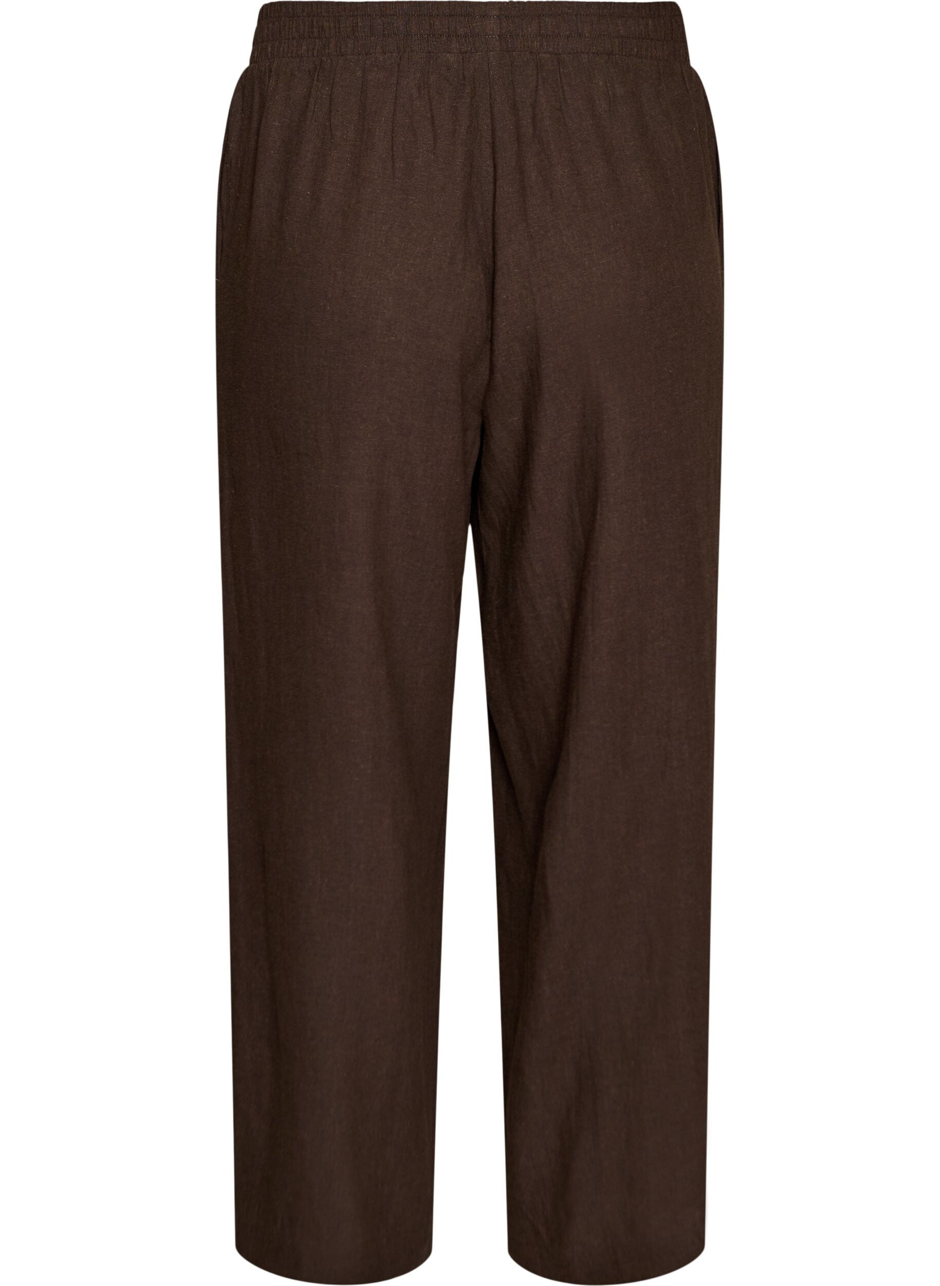 ZizzifashionWide-leg linen and viscose trousers, Brown, Packshot image number 1