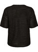 Blouse with texture and glitter, Black, Packshot image number 1