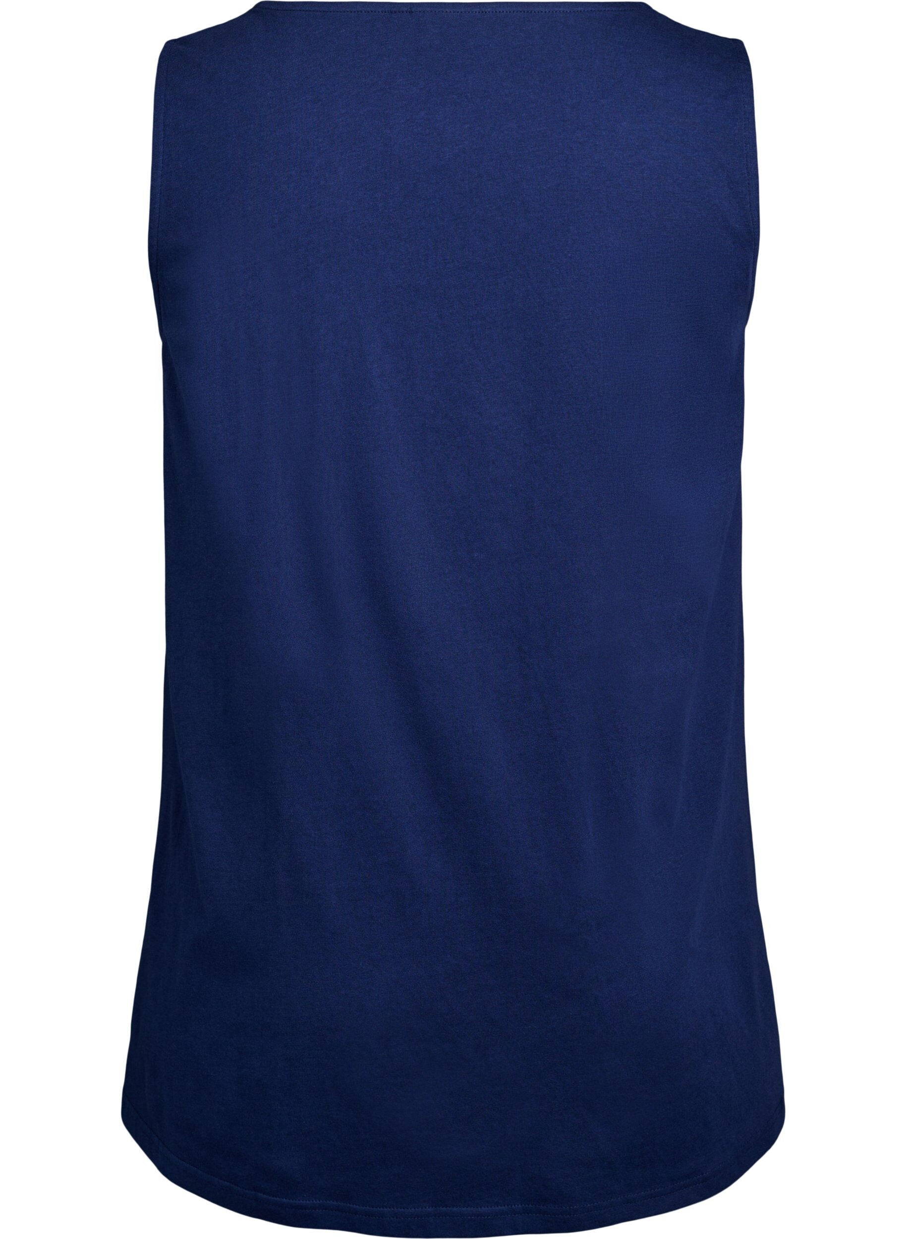ZizzifashionCotton top with a-shape, Blue, Packshot image number 1