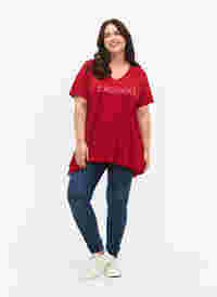 Cotton t-shirt with short sleeves, Barbados Cherry BLES, Model