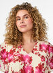 Floral chiffon dress with ruffle details and a V-neck, 9990, Model image number 2