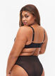 Full cover underwired bra with string details, Black, Model image number 1