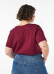 T-shirt in organic cotton with a sporty text print, Red, Model image number 2