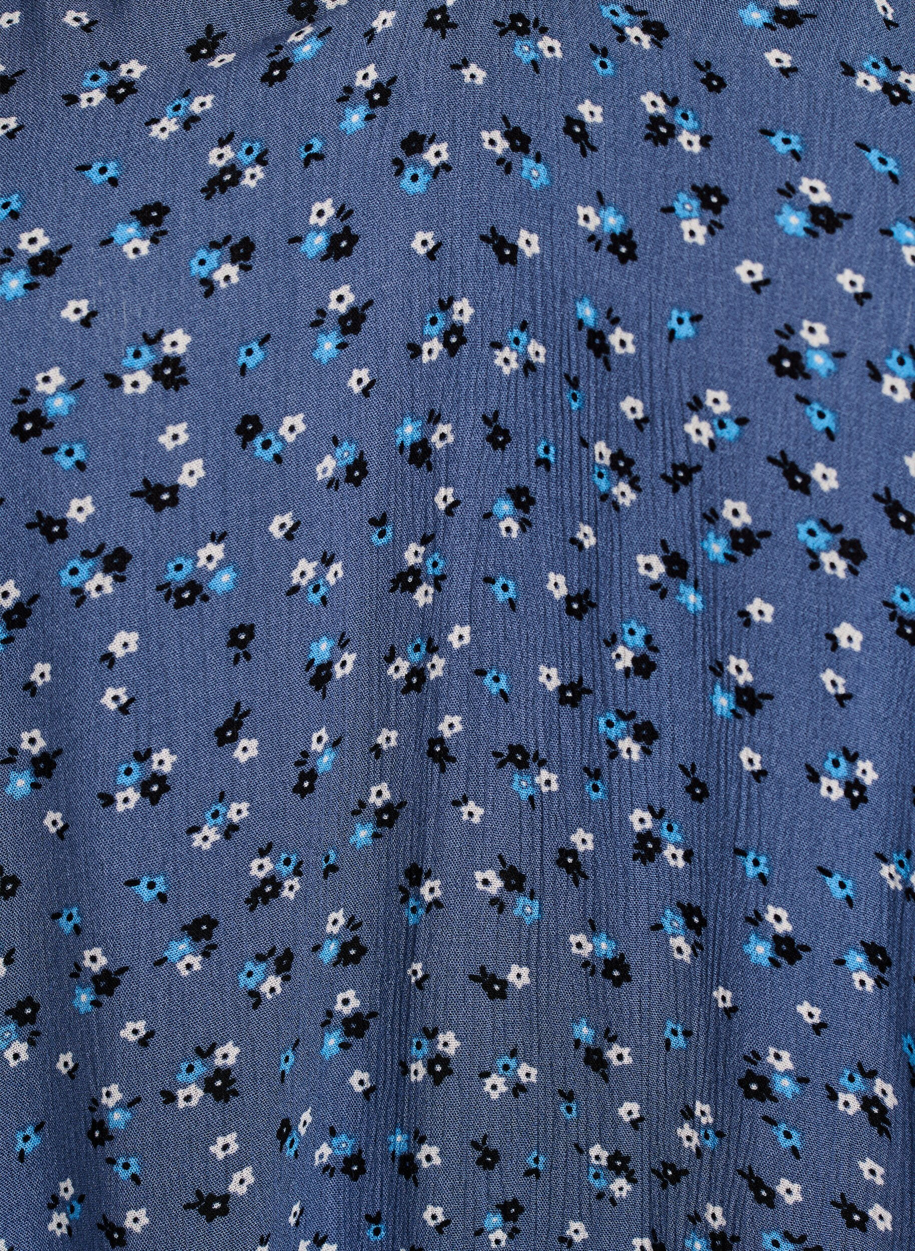 Zizzifashion Tunic with floral print and 3/4 sleeves, Blue, Packshot image number 2