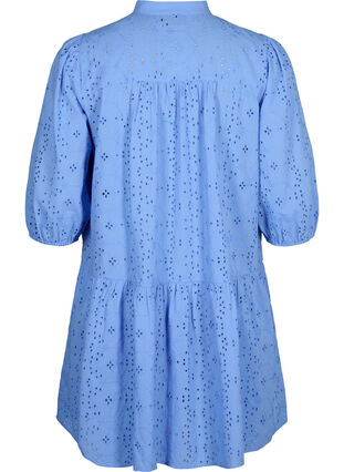 Embroidery anglaise shirt dress in cotton, Marina, Packshot image number 1