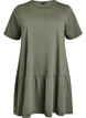 Short A-line dress with a washed look, Green, Packshot image number 0