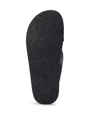 Wide fit sandal with crossed straps, Black, Packshot image number 4