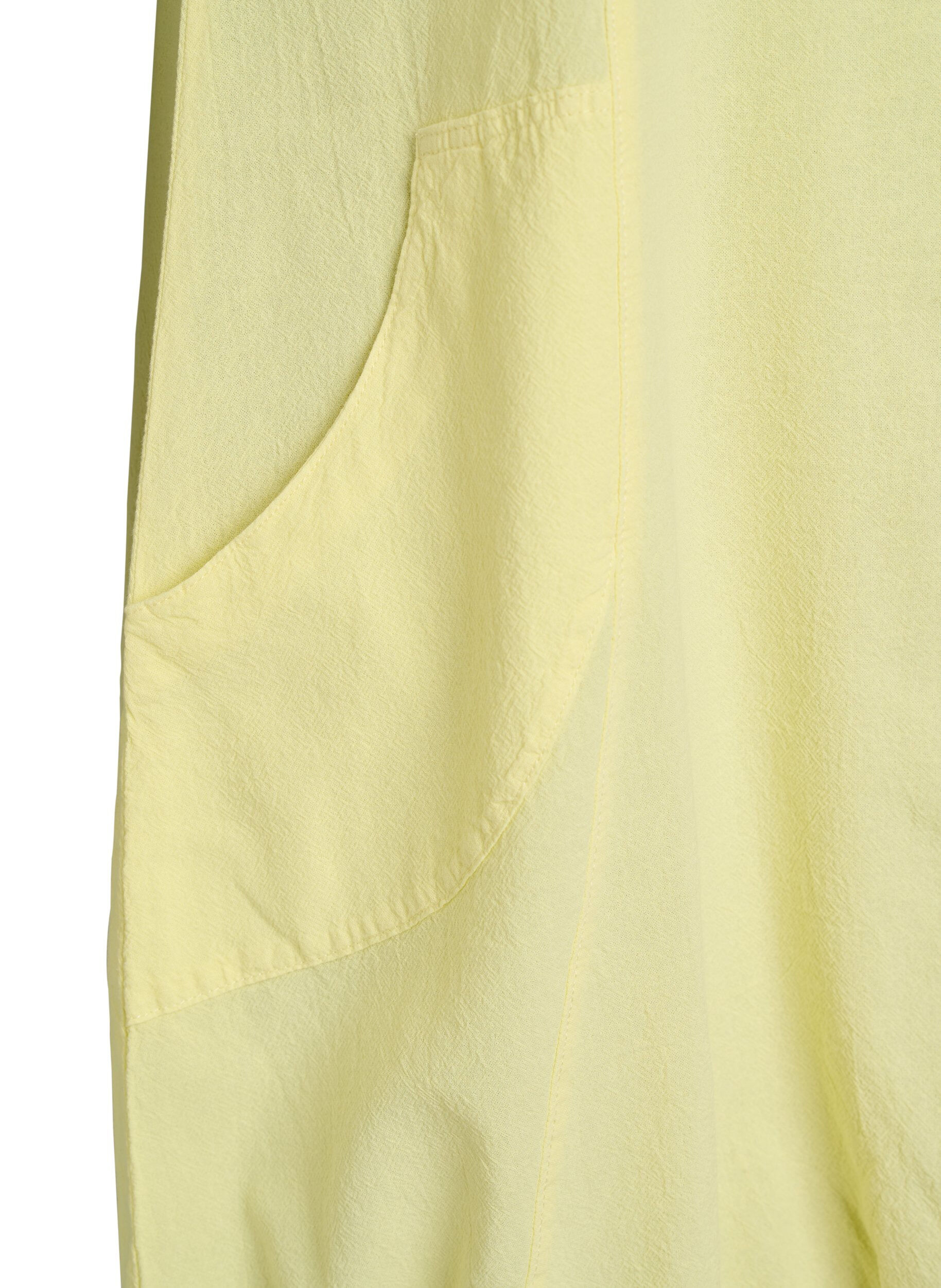 ZizzifashionShort-sleeved cotton dress, Yellow, Packshot image number 3