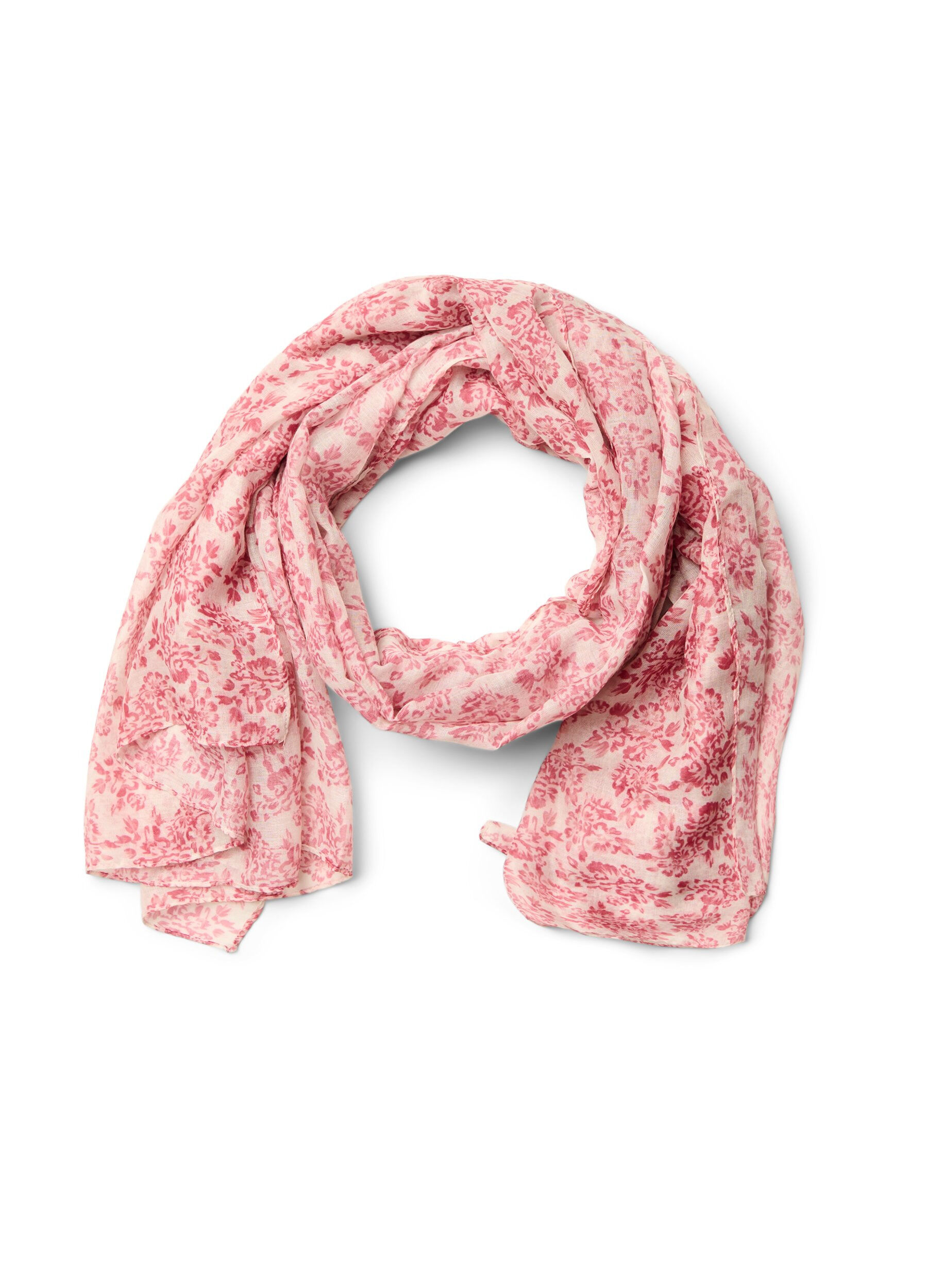 Zizzifashion Long scarf with floral pattern, , Packshot image number 0