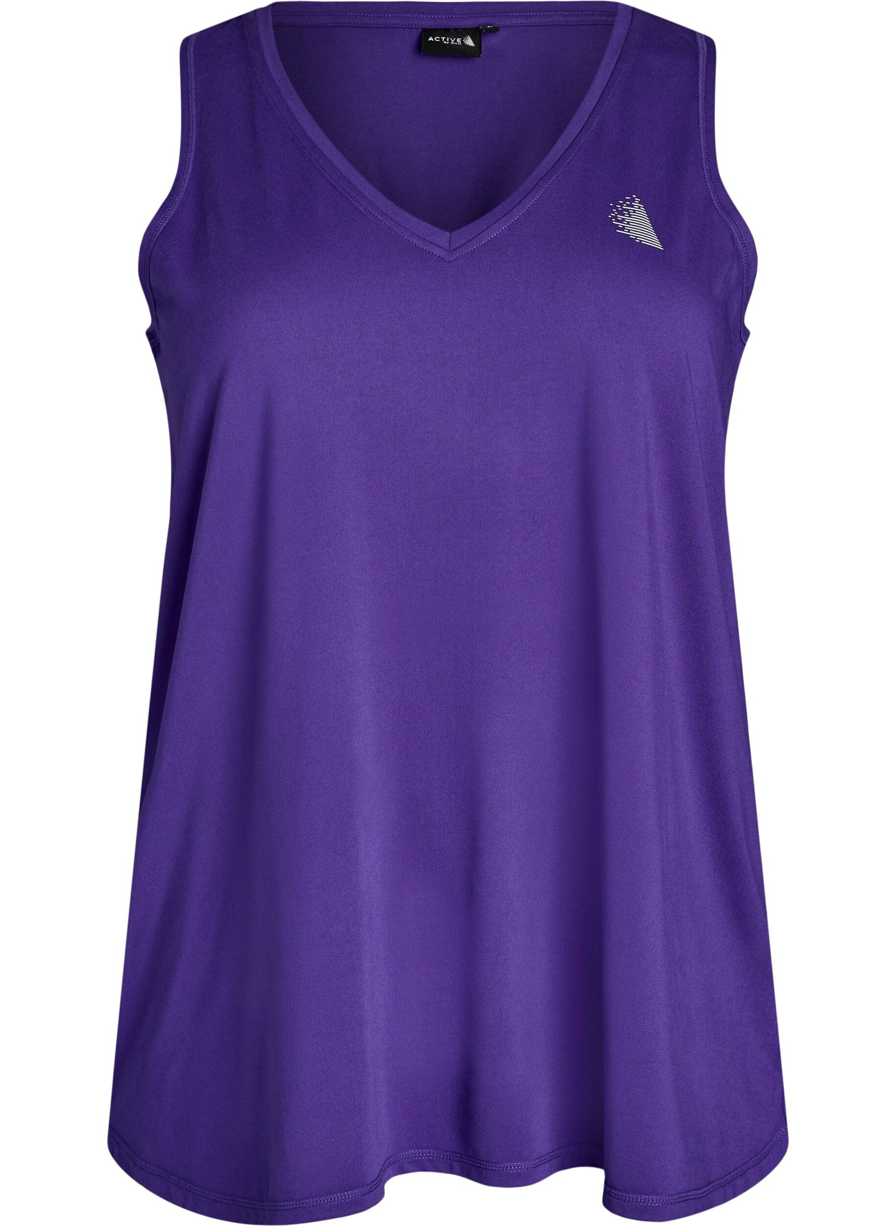 Workout top with v-neck