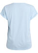 Short sleeved cotton blend t-shirt, Light Blue, Packshot image number 1