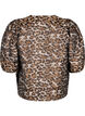Jacquard Leo jacket with puff sleeves, Brown Leo AOP, Packshot image number 1