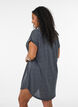 Short sleeve nightgown with text print, Black, Model image number 2
