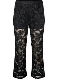 Laced pants with straight fit