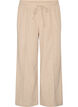 Corduroy trousers with wide legs and a high waist, Beige, Packshot image number 0