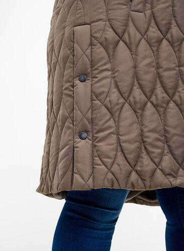 Quilted thermal jacket with zip and pockets, Falcon, Model image number 1
