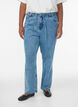 Straight fit jeans with a tie belt, Light Blue, Model image number 2