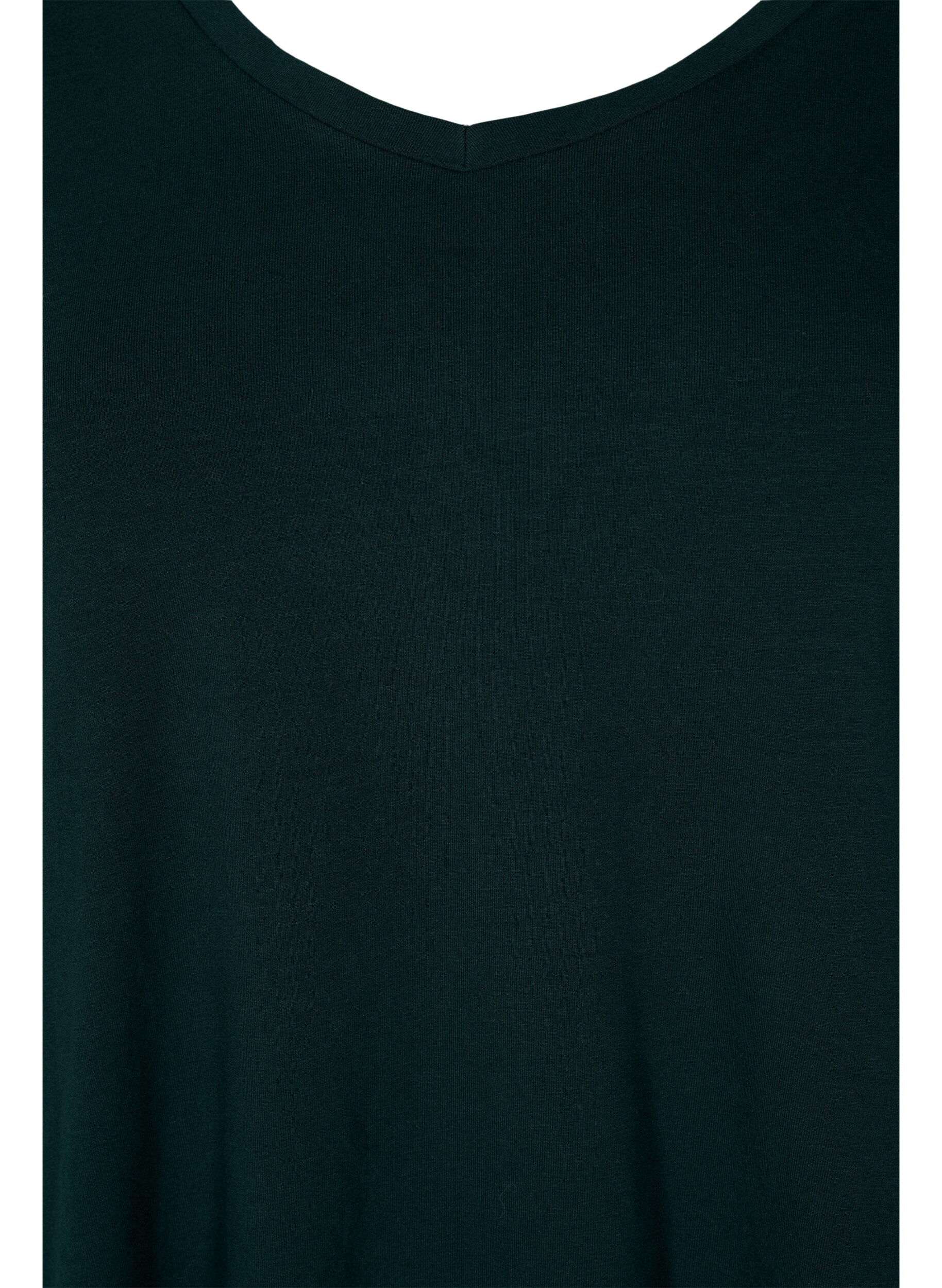 Zizzifashion Basic plain cotton t-shirt, Green, Packshot image number 2