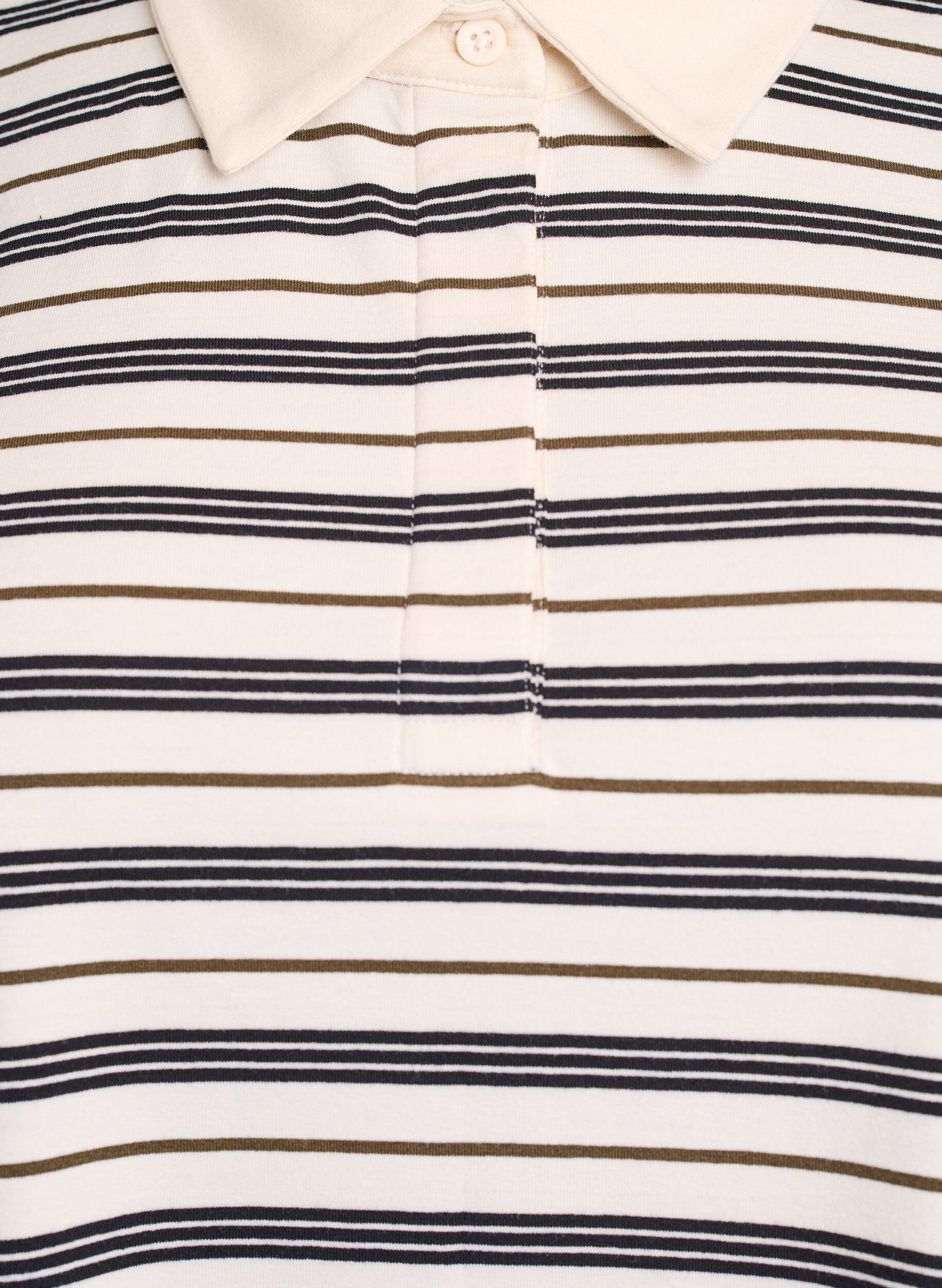 Zizzifashion Striped polo shirt with short sleeves, White, Packshot image number 2
