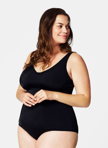 Swimsuit with underwire, Black, Model image number 1