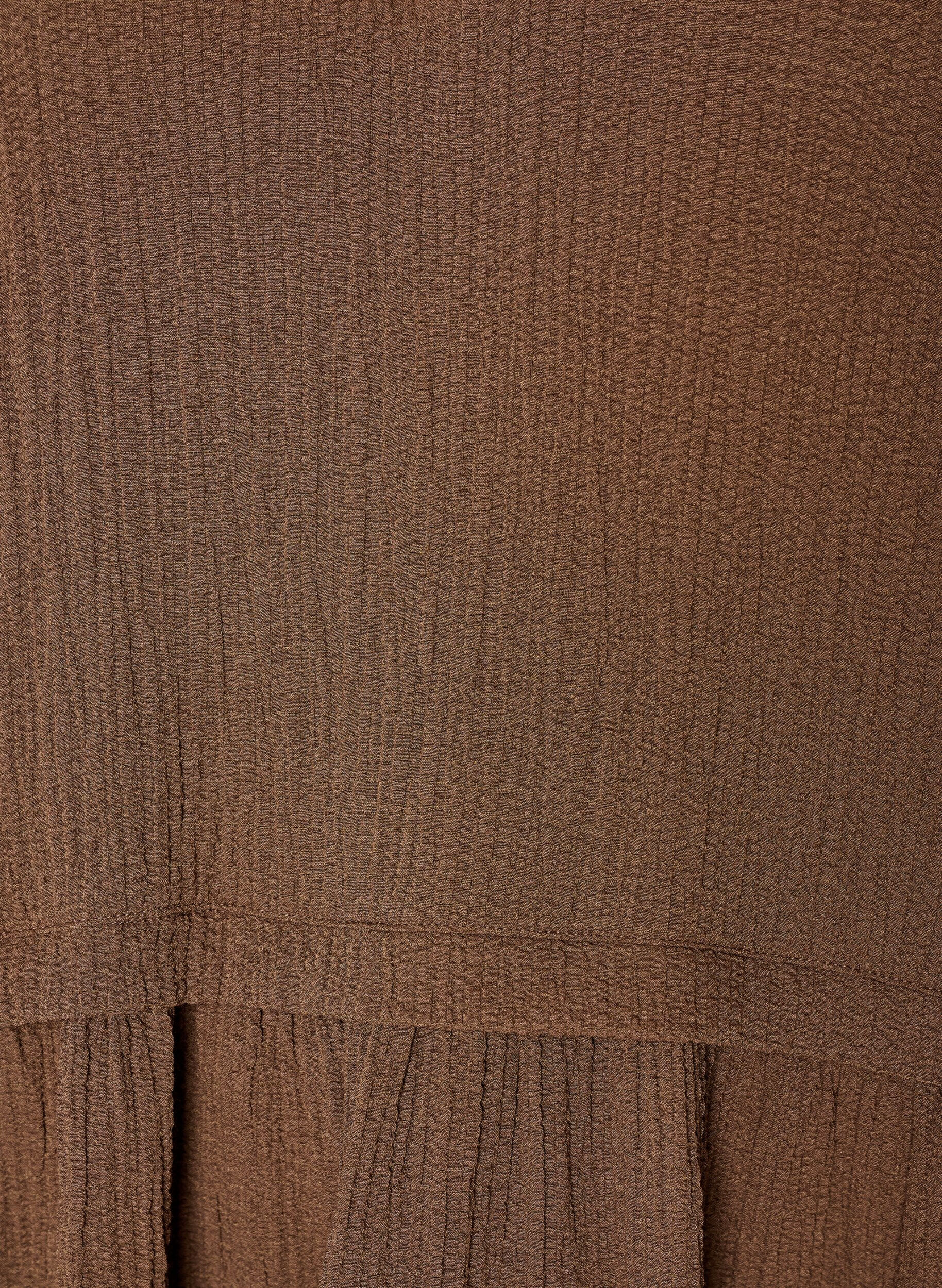 ZizzifashionTunic with crinkled texture and 1/2 sleeves, Brown, Packshot image number 2