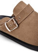 Wide fit suede clogs, Woodsmoke, Packshot image number 3