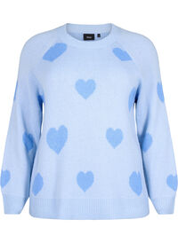 Pullover with hearts