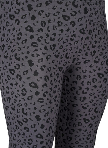 Viscose leggings with leopard print, Grey Leo, Packshot image number 2