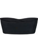 Solid color bandeau bikini top, Black, Packshot image number 1