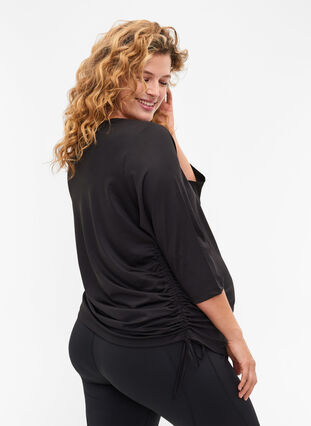 Maternity training blouse with 3/4 sleeves, Black, Model image number 1