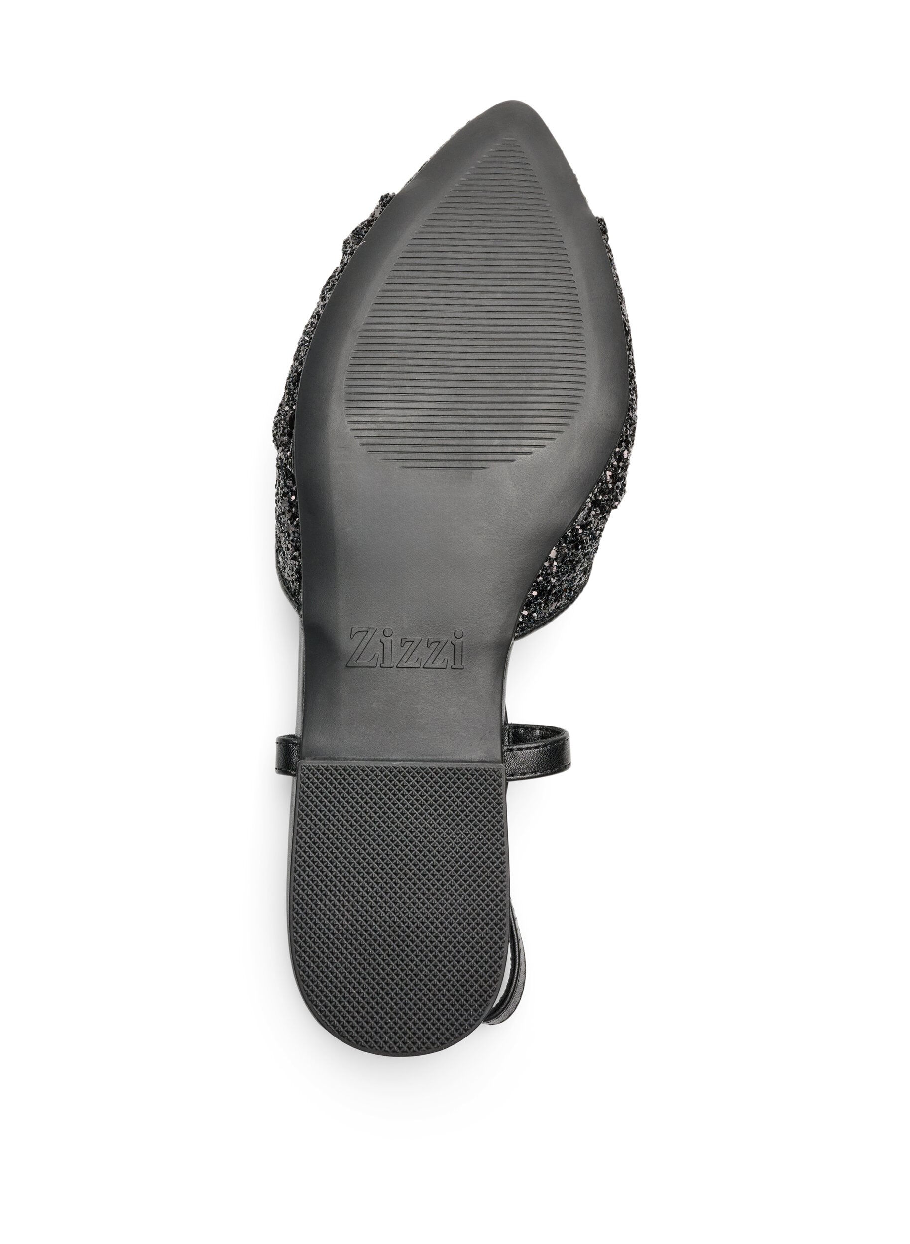ZizzifashionSparkly slingback with bow detail, Black, Packshot image number 4