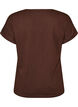 Cotton T-shirt with crochet detail, Brown, Packshot image number 1