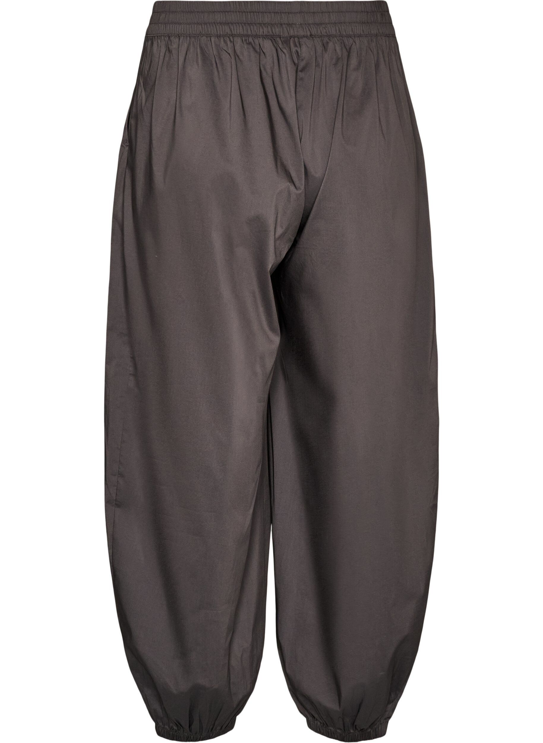 ZizzifashionBalloon trousers with pockets and an elasticated waistband, Dark Grey, Packshot image number 1