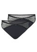 2-pack thong with mesh, Black, Packshot image number 0