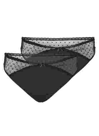 2-pack thong with mesh
