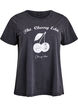 Organic cotton t-shirt with print, Dark Grey, Packshot image number 0