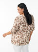 Leopard print blouse with 1/2 sleeves, White, Model image number 2