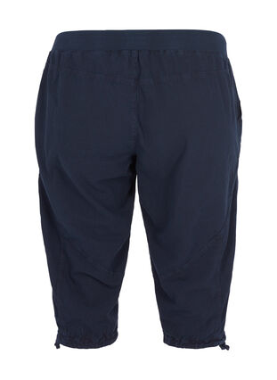 Cotton Capri trousers , Night Sky, Packshot image number 1