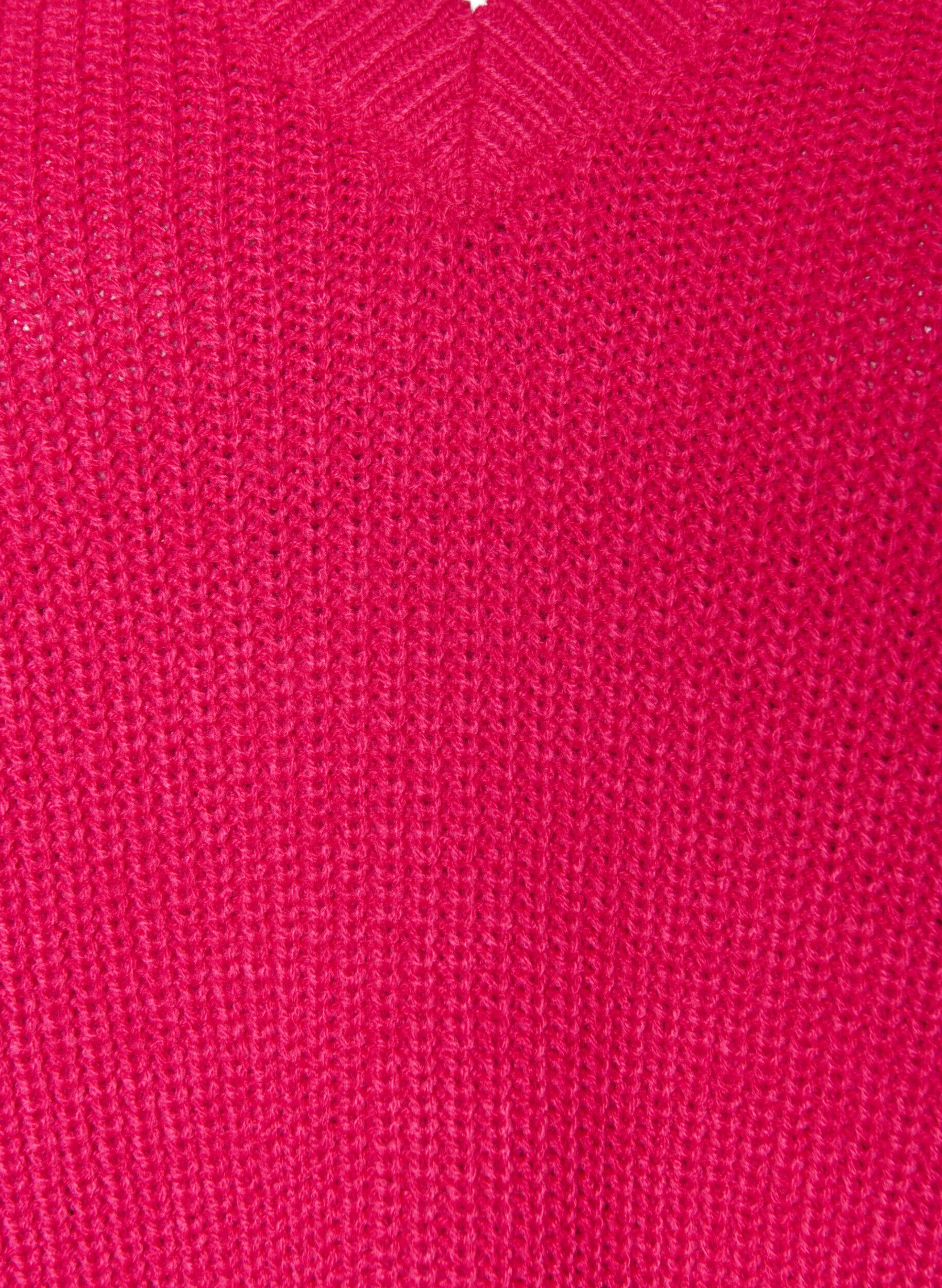 ZizzifashionLong rib-knit blouse with a V-neck, Pink, Packshot image number 2