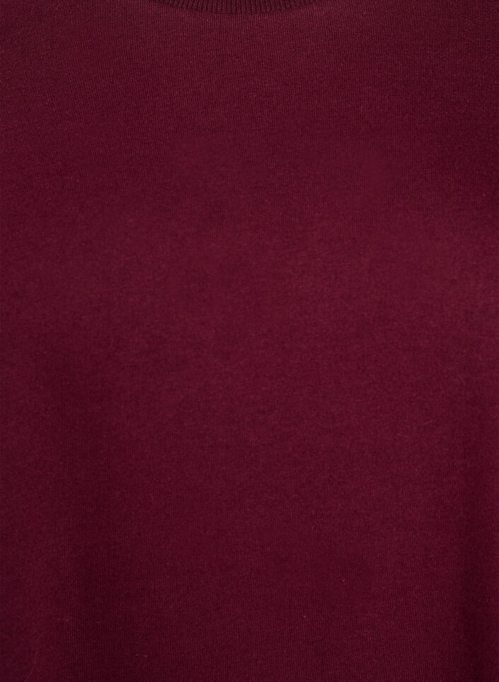 Knee-length cotton T-shirt dress, Red, Packshot image number 2