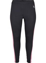 Ski underwear with contrasting stripe, Black w. Sea Pink, Packshot