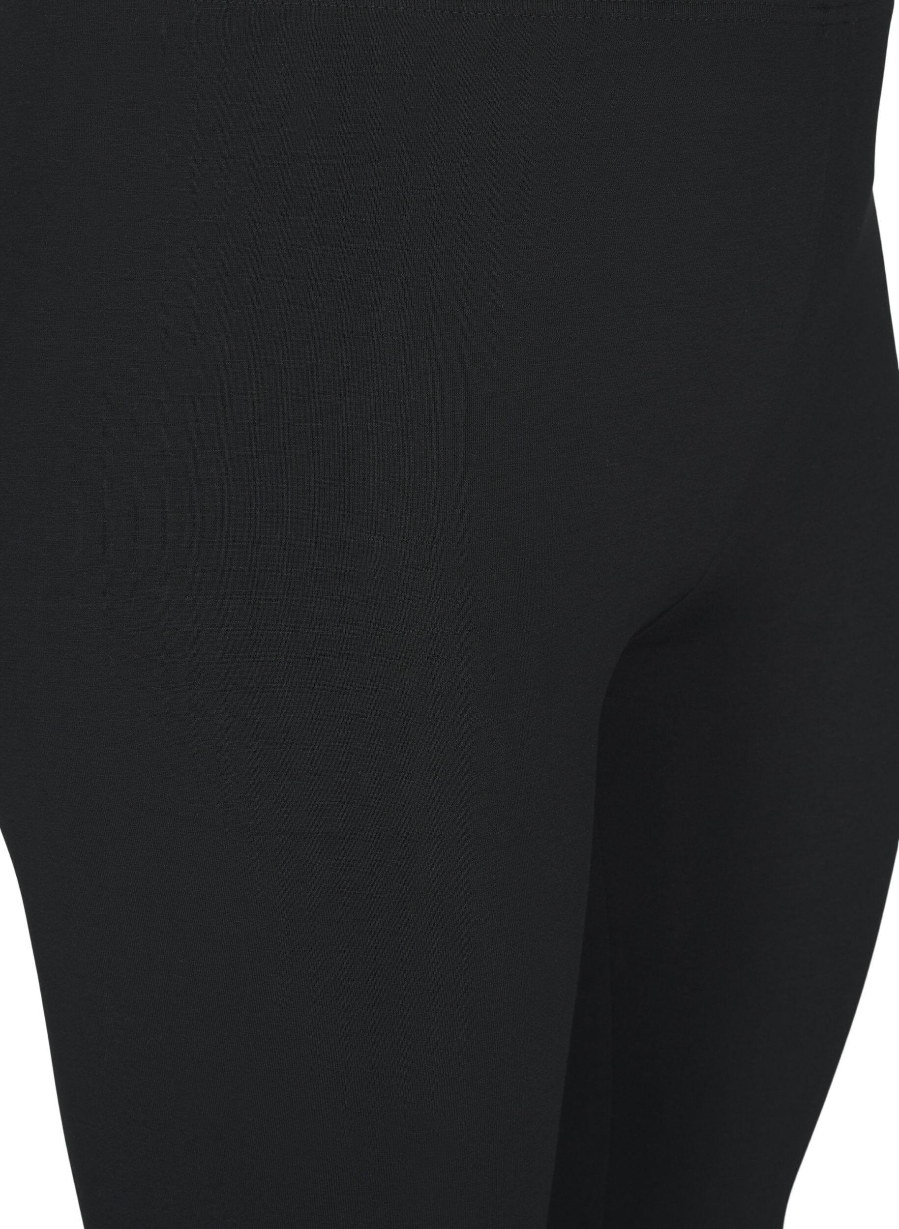 Zizzifashion Basic 3/4 viscose leggings, Black, Packshot image number 2