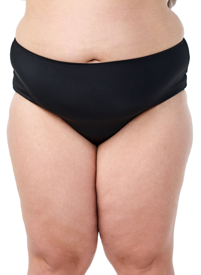 Microfiber briefs with inner pocket, Black, Model image number 2