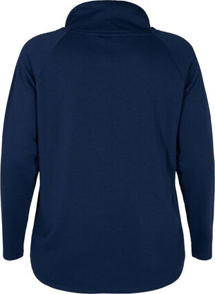 Sweatshirt with high collar, Navy Blazer, Packshot image number 1