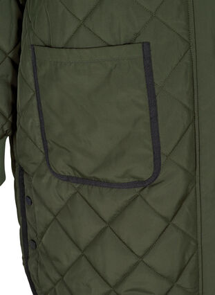 Quilted 2-in-1 jacket with detachable sleeves, Forest Night, Packshot image number 3